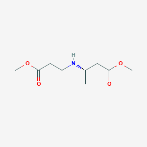 molecular formula C9H17NO4 B12939102 Methyl (S)-3-((3-methoxy-3-oxopropyl)amino)butanoate 