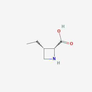 molecular formula C6H11NO2 B12939114 Rel-(2R,3S)-3-Ethylazetidine-2-carboxylic acid 