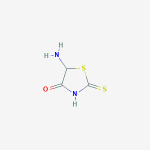 molecular formula C3H4N2OS2 B12939123 5-Amino-2-thioxothiazolidin-4-one 