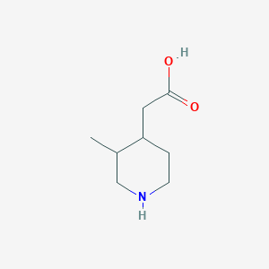 molecular formula C8H15NO2 B12939129 2-(3-Methylpiperidin-4-YL)acetic acid 