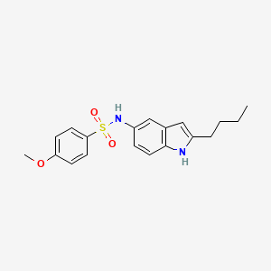 molecular formula C19H22N2O3S B12939237 N-(2-Butyl-1H-indol-5-YL)-4-methoxybenzenesulfonamide CAS No. 919490-51-0