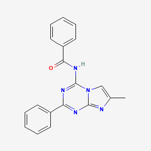 molecular formula C19H15N5O B12939332 N-(7-methyl-2-phenylimidazo[1,2-a][1,3,5]triazin-4-yl)benzamide CAS No. 478813-75-1