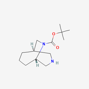 molecular formula C13H24N2O2 B12939438 tert-Butyl (1S,5R)-3,9-diazabicyclo[3.3.2]decane-9-carboxylate 