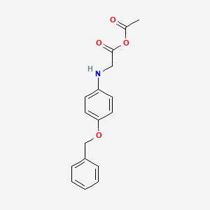 molecular formula C17H17NO4 B12939458 Acetic 2-((4-(benzyloxy)phenyl)amino)acetic anhydride 