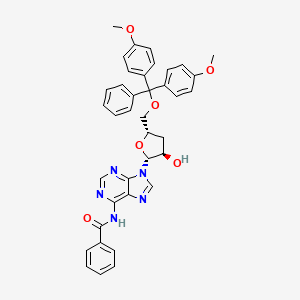 molecular formula C38H35N5O6 B12939528 N6-Benzoyl-5'-O-(dimethoxytrityl)-3'-deoxyadenosine 