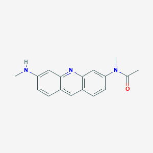 molecular formula C17H17N3O B12939688 N-Methyl-N-(6-(methylamino)acridin-3-yl)acetamide CAS No. 90145-63-4