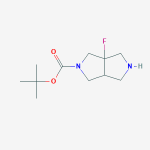 molecular formula C11H19FN2O2 B12939694 tert-Butyl 3a-fluorohexahydropyrrolo[3,4-c]pyrrole-2(1H)-carboxylate 