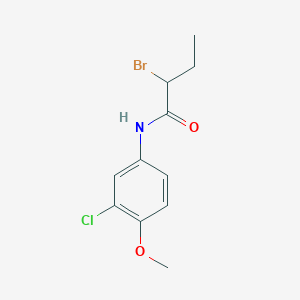2-bromo-N-(3-chloro-4-methoxyphenyl)butanamide