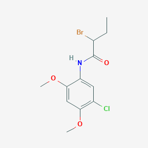 molecular formula C12H15BrClNO3 B1293978 2-bromo-N-(5-chloro-2,4-dimethoxyphenyl)butanamide CAS No. 1119450-41-7
