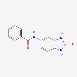 molecular formula C14H11N3O2 B12939793 N-(2-Oxo-2,3-dihydro-1H-benzo[d]imidazol-5-yl)benzamide CAS No. 392719-93-6