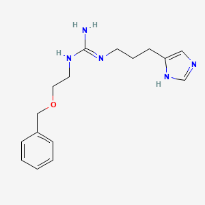 molecular formula C16H23N5O B12939817 N-[2-(Benzyloxy)ethyl]-N''-[3-(1H-imidazol-5-yl)propyl]guanidine CAS No. 106668-51-3