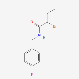 molecular formula C11H13BrFNO B1293982 2-bromo-N-(4-fluorobenzyl)butanamide CAS No. 1119451-47-6
