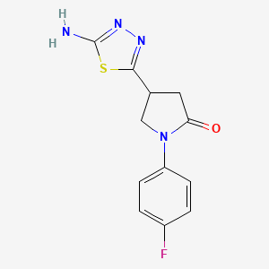 4-(5-Amino-1,3,4-thiadiazol-2-yl)-1-(4-fluorophenyl)pyrrolidin-2-one