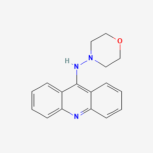molecular formula C17H17N3O B12939911 Acridine, 9-(morpholinoamino)- CAS No. 28846-41-5