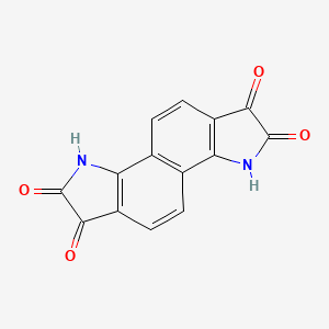 molecular formula C14H6N2O4 B12939939 Indolo[7,6-g]indole-1,2,6,7(3H,8H)-tetraone 