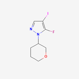 molecular formula C8H10FIN2O B12939952 5-Fluoro-4-iodo-1-(tetrahydro-2H-pyran-3-yl)-1H-pyrazole 