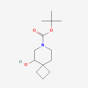molecular formula C13H23NO3 B12939956 tert-Butyl 5-hydroxy-7-azaspiro[3.5]nonane-7-carboxylate 
