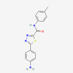 molecular formula C16H14N4OS B1293999 5-(4-aminophenyl)-N-(4-methylphenyl)-1,3,4-thiadiazole-2-carboxamide CAS No. 1142210-50-1