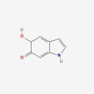 molecular formula C8H7NO2 B12939998 5-Hydroxy-1,5-dihydro-6H-indol-6-one 