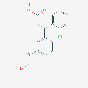 molecular formula C17H17ClO4 B1294003 3-(2-Chlorophenyl)-3-[3-(methoxymethoxy)phenyl]propanoic acid CAS No. 1142210-90-9