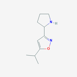 molecular formula C10H16N2O B1294007 5-Isopropyl-3-pyrrolidin-2-ylisoxazole CAS No. 1018126-16-3
