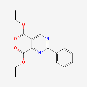 molecular formula C16H16N2O4 B12940135 Diethyl 2-phenylpyrimidine-4,5-dicarboxylate CAS No. 33299-33-1