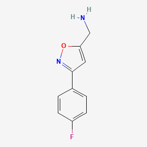 molecular formula C10H9FN2O B1294016 [3-(4-Fluorophenyl)isoxazol-5-yl]methylamine CAS No. 933747-63-8