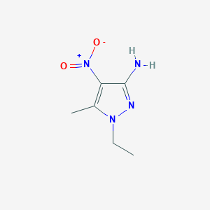 molecular formula C6H10N4O2 B1294018 1-ethyl-5-methyl-4-nitro-1H-pyrazol-3-amine CAS No. 1170024-12-0