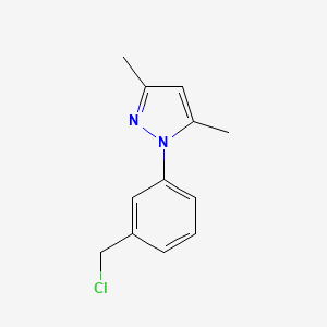 molecular formula C12H13ClN2 B1294023 1-[3-(chloromethyl)phenyl]-3,5-dimethyl-1H-pyrazole CAS No. 1170394-63-4