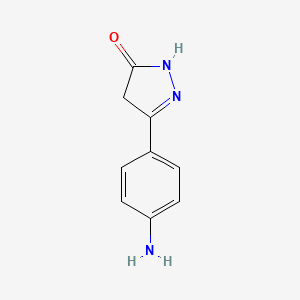 molecular formula C9H9N3O B1294024 5-(4-aminophenyl)-2,4-dihydro-3H-pyrazol-3-one CAS No. 103755-57-3