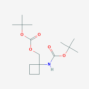 molecular formula C15H27NO5 B1294026 {1-[(Tert-butoxycarbonyl)amino]cyclobutyl}-methyl tert-butyl carbonate CAS No. 1142211-21-9