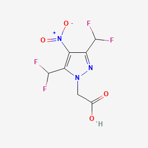 molecular formula C7H5F4N3O4 B1294031 [3,5-bis(difluoromethyl)-4-nitro-1H-pyrazol-1-yl]acetic acid CAS No. 1171731-28-4
