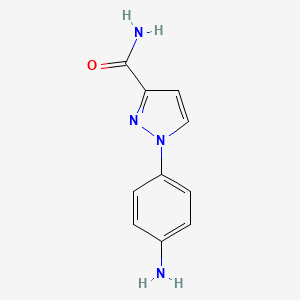 molecular formula C10H10N4O B1294037 1-(4-aminophenyl)-1H-pyrazole-3-carboxamide CAS No. 1154650-50-6