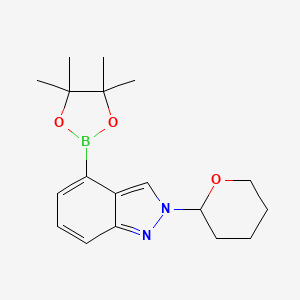 2-(Tetrahydro-2H-pyran-2-yl)-4-(4,4,5,5-tetramethyl-1,3,2-dioxaborolan-2-yl)-2H-indazole