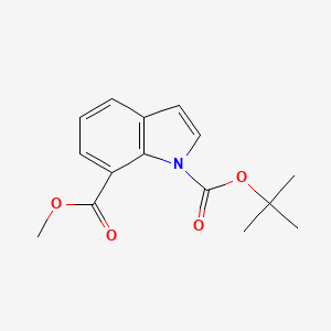molecular formula C15H17NO4 B1294044 1-tert-Butyl 7-methyl 1H-indole-1,7-dicarboxylate CAS No. 917562-23-3