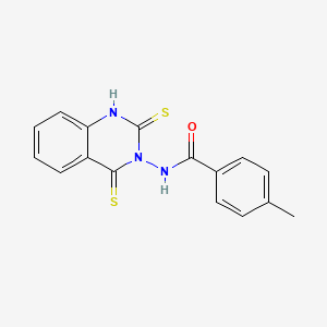molecular formula C16H13N3OS2 B12940459 N-[2,4-Bis(sulfanylidene)-1,4-dihydroquinazolin-3(2H)-yl]-4-methylbenzamide CAS No. 88518-13-2
