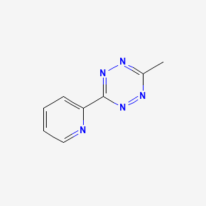 molecular formula C8H7N5 B12940477 3-Methyl-6-(pyridin-2-yl)-1,2,4,5-tetrazine 