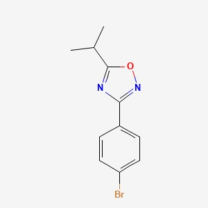 molecular formula C11H11BrN2O B1294048 3-(4-Bromophenyl)-5-isopropyl-1,2,4-oxadiazole CAS No. 917562-24-4
