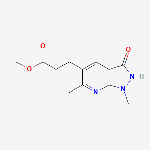 molecular formula C13H17N3O3 B1294060 methyl 3-{1,4,6-trimethyl-3-oxo-1H,2H,3H-pyrazolo[3,4-b]pyridin-5-yl}propanoate 
