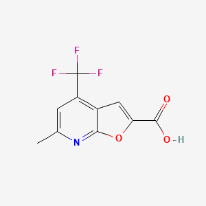 molecular formula C10H6F3NO3 B1294061 6-Methyl-4-(trifluoromethyl)furo[2,3-b]pyridine-2-carboxylic acid 