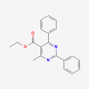 molecular formula C20H18N2O2 B12940644 Ethyl 4-methyl-2,6-diphenylpyrimidine-5-carboxylate CAS No. 80742-17-2