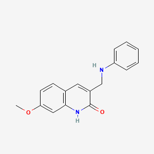 molecular formula C17H16N2O2 B1294068 3-(anilinomethyl)-7-methoxyquinolin-2(1H)-one CAS No. 947018-31-7