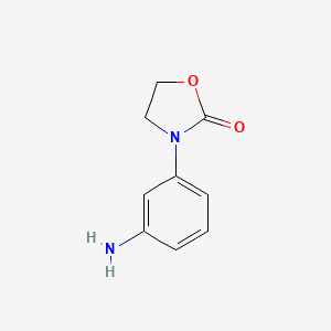 molecular formula C9H10N2O2 B1294076 3-(3-Aminophenyl)-1,3-oxazolidin-2-one CAS No. 34232-43-4