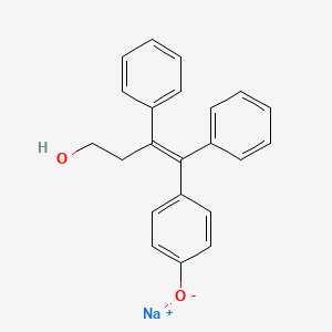 molecular formula C22H19NaO2 B12940760 Sodium (E)-4-(4-hydroxy-1,2-diphenylbut-1-en-1-yl)phenolate 