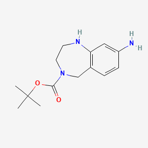 molecular formula C14H21N3O2 B1294079 8-Amino-4-Boc-2,3,4,5-tetrahydro-1H-benzo[e][1,4]diazepine CAS No. 886363-80-0