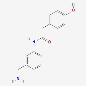 molecular formula C15H16N2O2 B1294080 N-(3-(aminomethyl)phenyl)-2-(4-hydroxyphenyl)acetamide CAS No. 886363-58-2