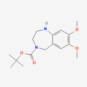 molecular formula C16H24N2O4 B1294084 4-Boc-7,8-Dimethoxy-2,3,4,5-tetrahydro-1H-benzo[e][1,4]diazepine CAS No. 886364-26-7