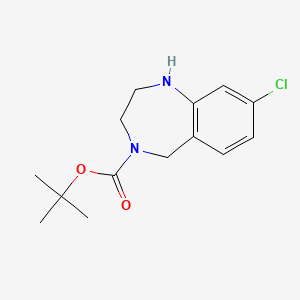 molecular formula C14H19ClN2O2 B1294085 4-Boc-8-Chloro-2,3,4,5-tetrahydro-1H-benzo[e][1,4]diazepine CAS No. 886364-27-8