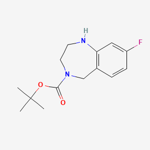 molecular formula C14H19FN2O2 B1294086 4-Boc-8-Fluoro-2,3,4,5-tetrahydro-1H-benzo[e][1,4]diazepine CAS No. 886364-28-9