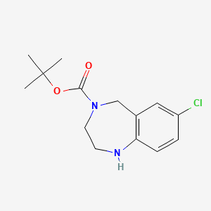 molecular formula C14H19ClN2O2 B1294087 4-Boc-7-Chloro-2,3,4,5-tetrahydro-1H-benzo[e][1,4]diazepine CAS No. 886364-33-6